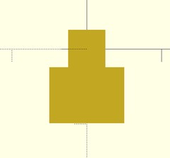 Step 1: square tooth design, with half length shoulders using polygon(). Note that x-axis is half way up tooth.