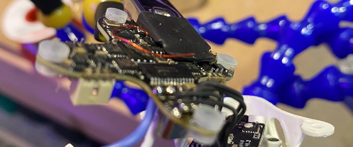 Drone being repaired