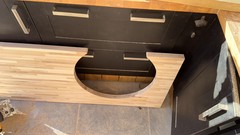 Cut out for BBQ after rounding edges with sander