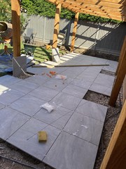 All non-cut tiles installed