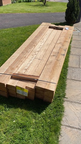 Intimidating pile of slightly too short wood