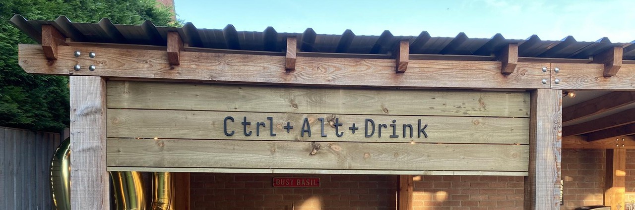 CTRL+ALT+DRINK sign in PLA on visor