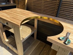 Installed gold heat reflecting tape