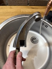 Old cracked tap body