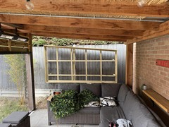 Frame installed around 50mm from fence