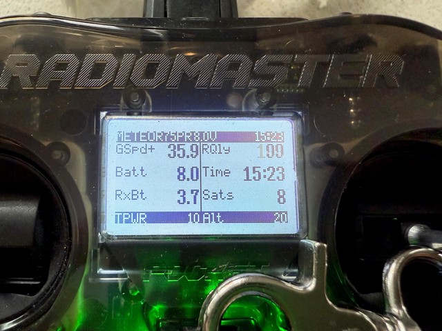 8 sats on the telemetry screen!