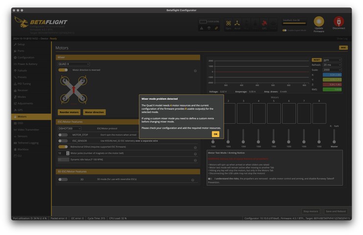 Confusing mixer problem related to DSHOT bitbang