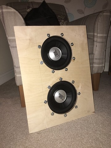 Drivers installed for baffle clearance testing